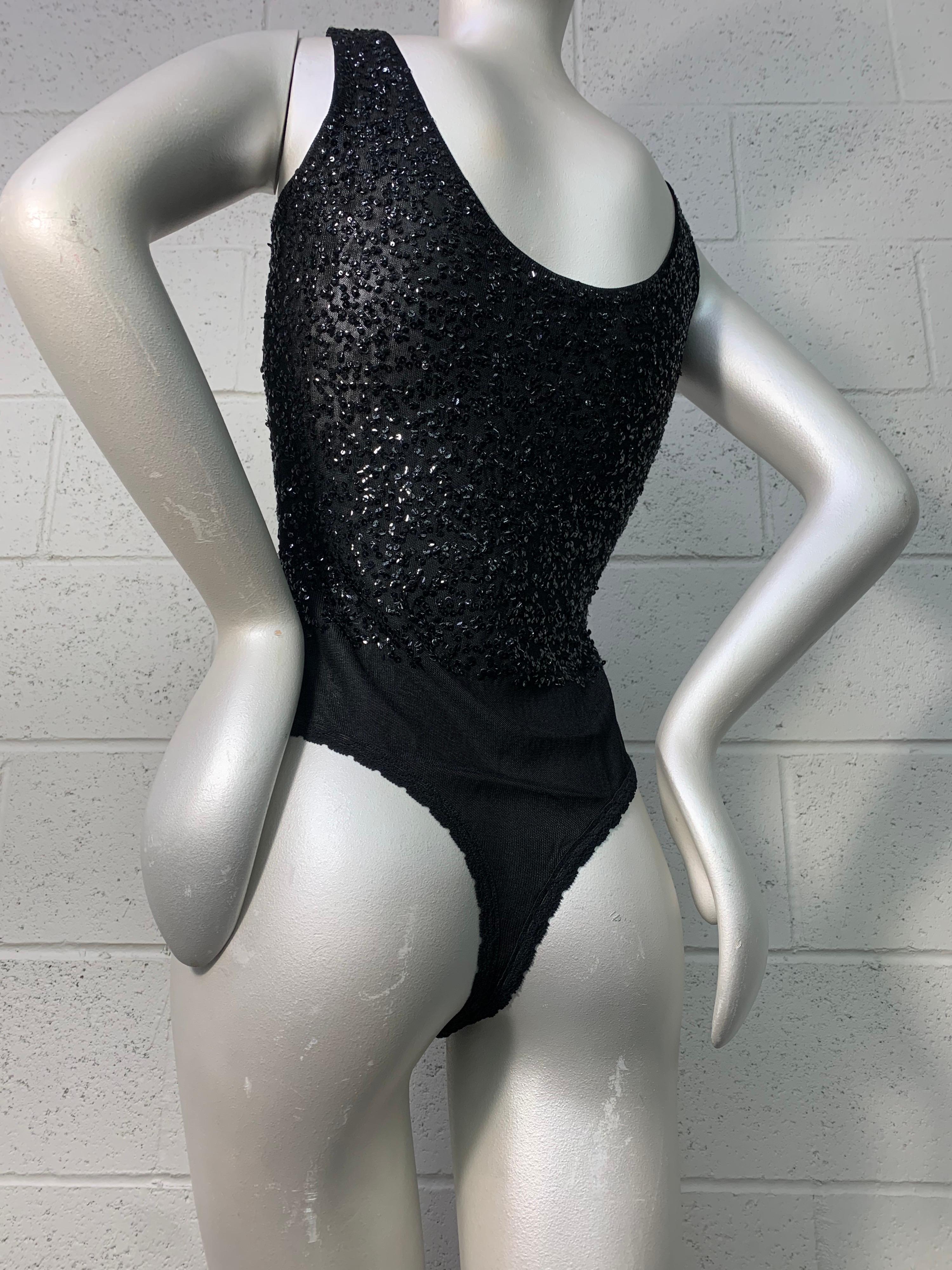 black sparkly bodysuit