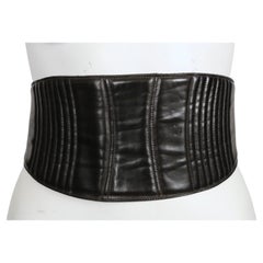1990's DRIES VAN NOTEN black leather corset belt