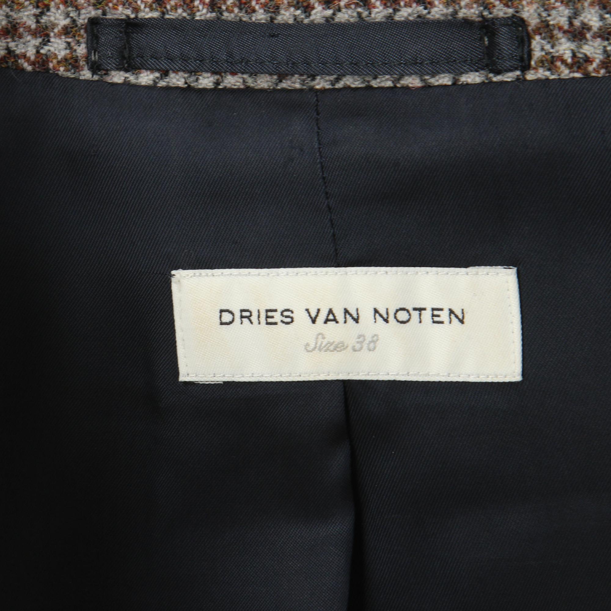 1990s Dries Van Noten Houndstooth Pattern Jacket 2