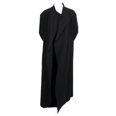 Vintage 1990's DRIES VAN NOTEN maxi length black wool coat
