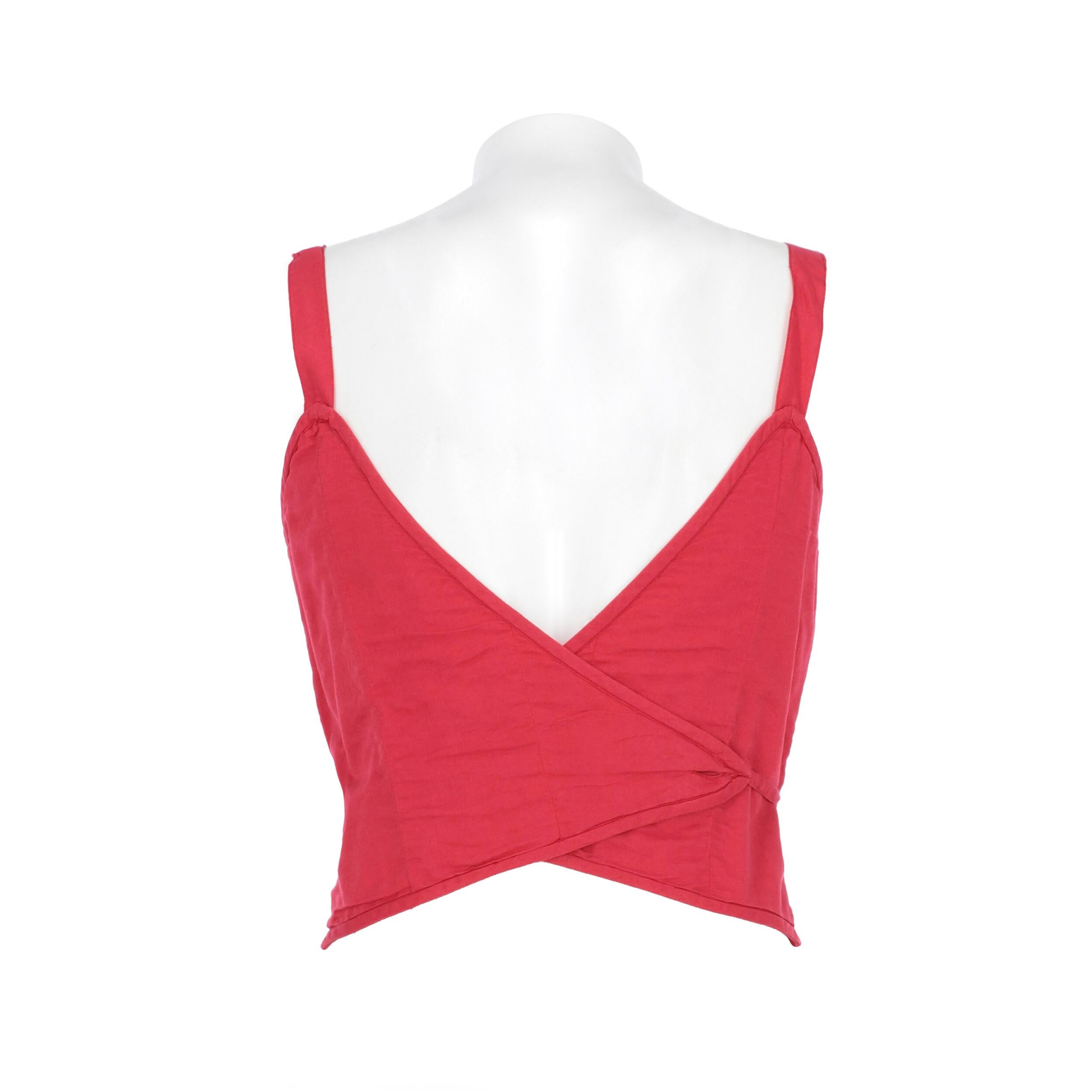 Camiseta de tirantes roja Dries van Noten de los años 90 Rojo en venta