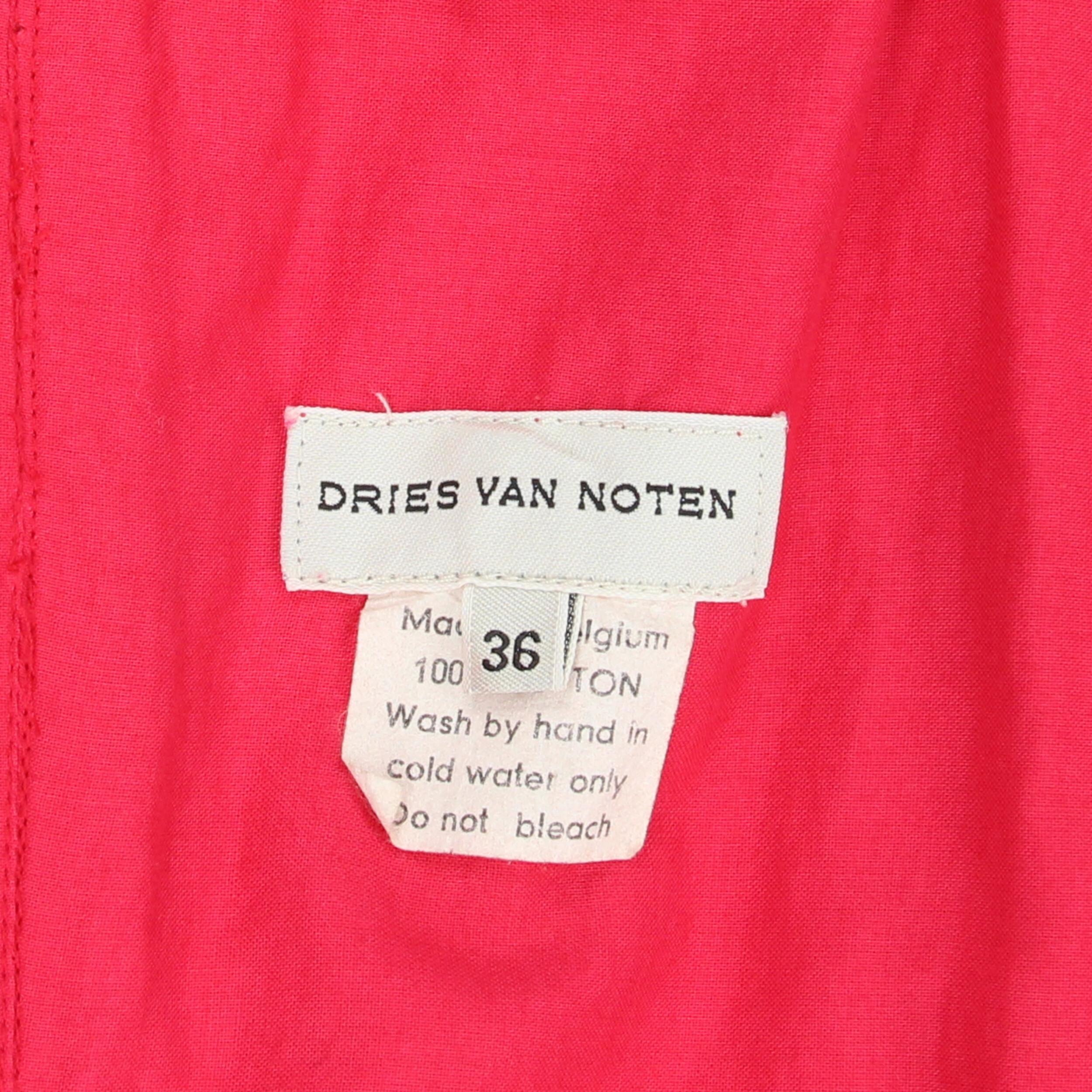 1990s Dries Van Noten Red Tank Top For Sale 2