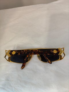1990er Egon von fürstenberg gold schildpatt Sonnenbrille