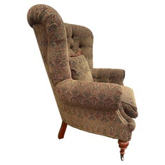 1990s Monumental EJ Victor Ralph Lauren Style Library Chairs, Set of 2