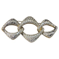 1990s Elegant Costume Jewelry Brooch by Yves Saint Laurent