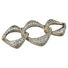 Vintage 1990s Elegant Costume Jewelry Brooch by Yves Saint Laurent