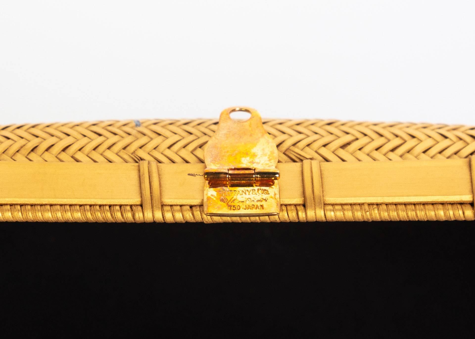 Tiffany & Co. by Elsa Peretti Gold Lacquered Bamboo Tassel Minaudière Bag, 1990s 4