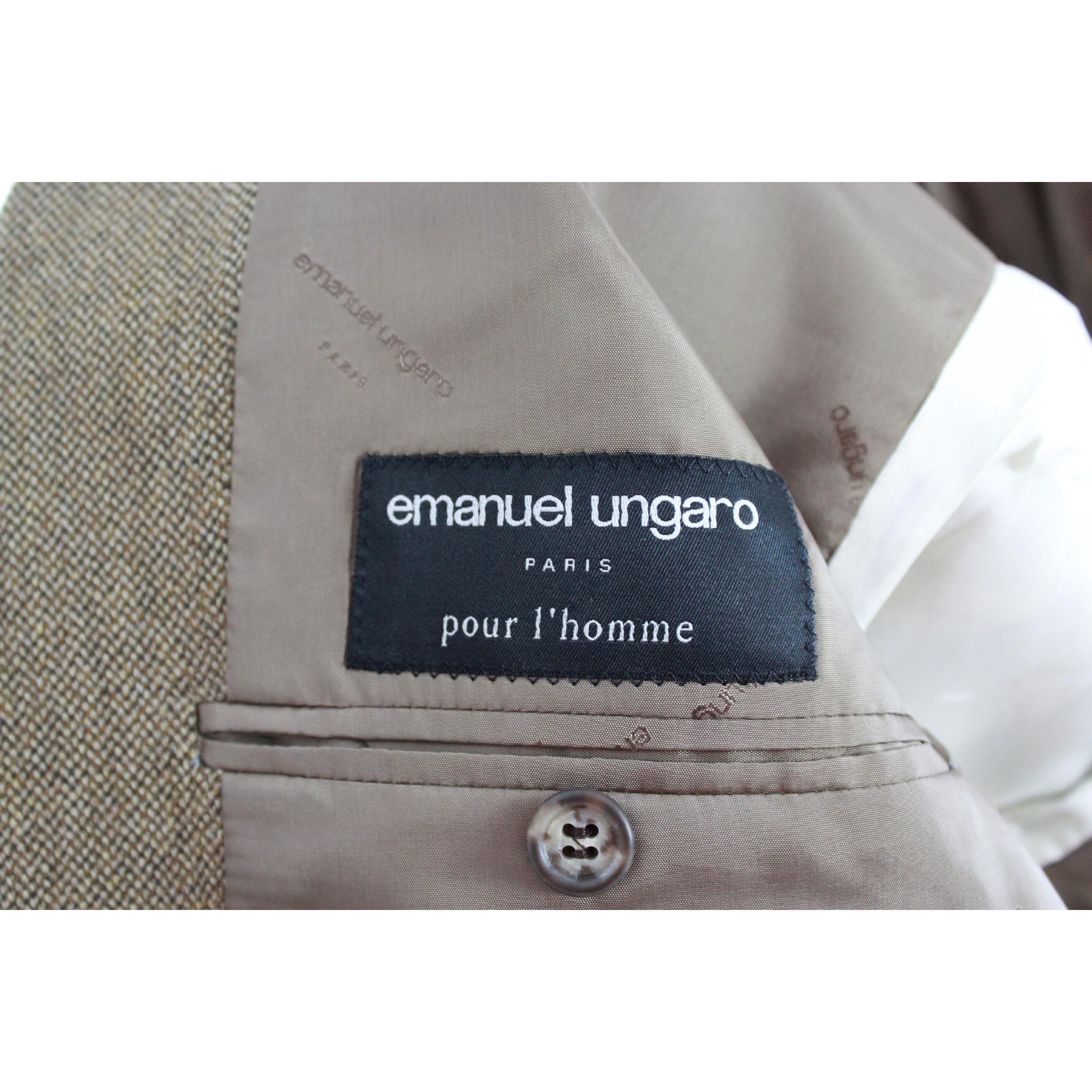 1990s Emanuel Ungaro Brown Wool Classic Jacket 1