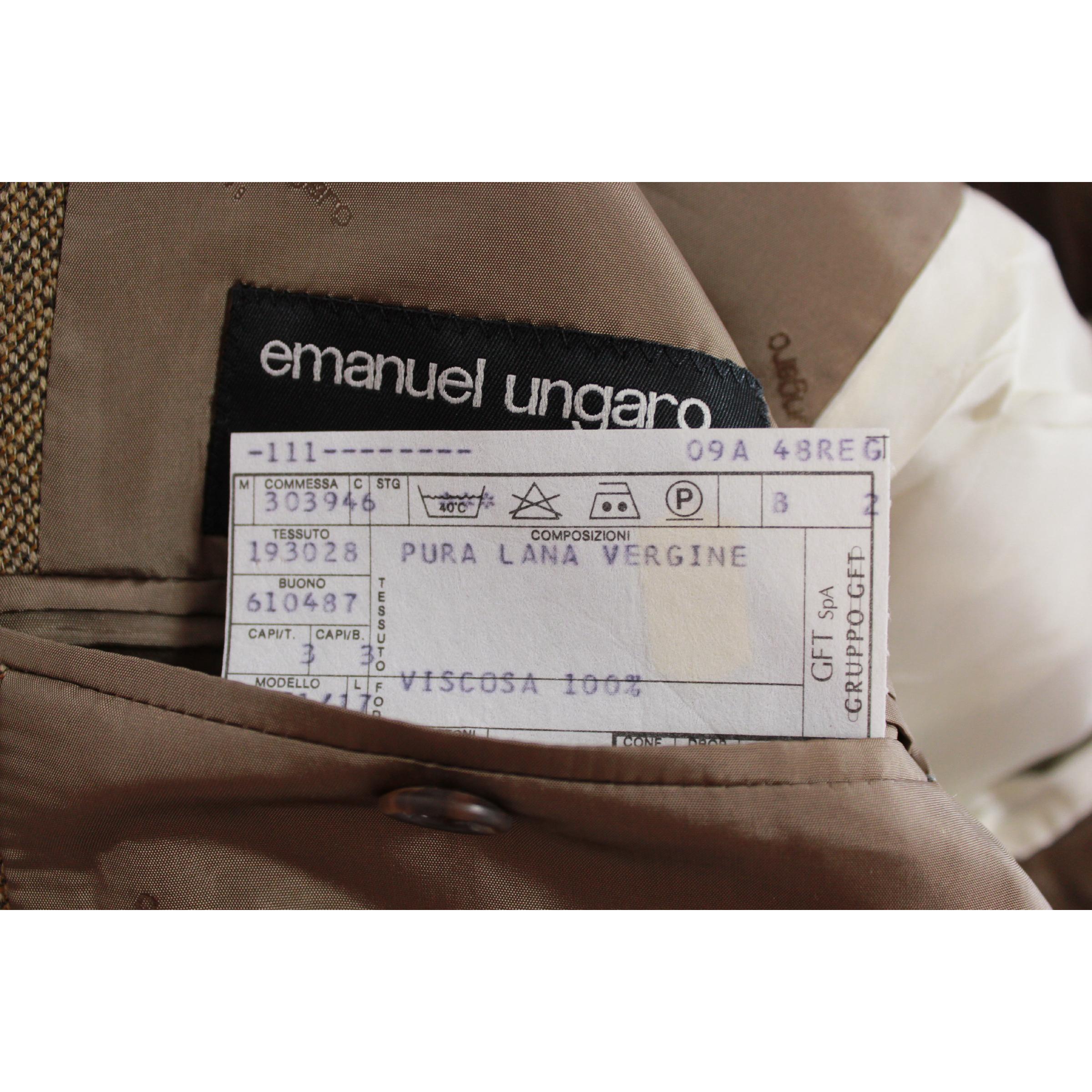 1990s Emanuel Ungaro Brown Wool Classic Jacket 2