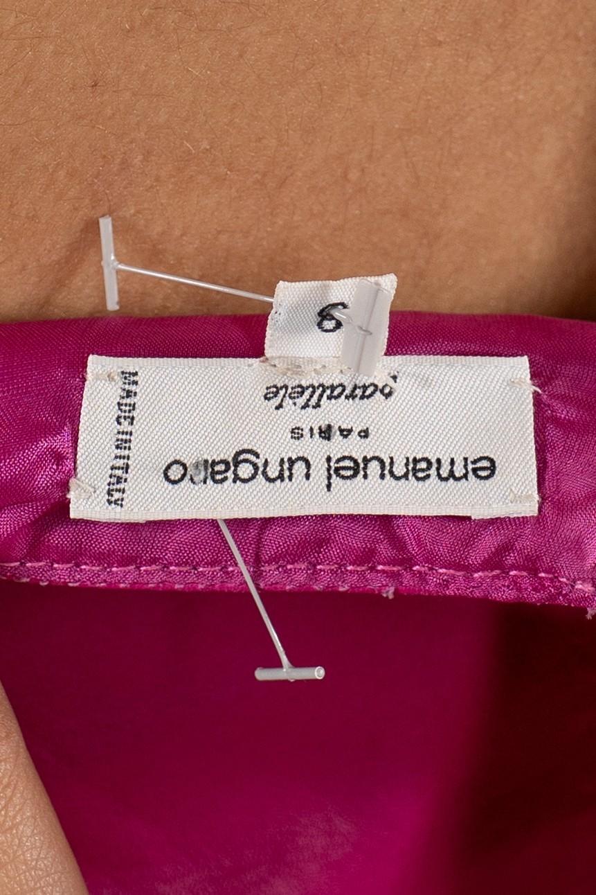 1990S Emanuel Ungaro Hot Pink Leather Top For Sale 6