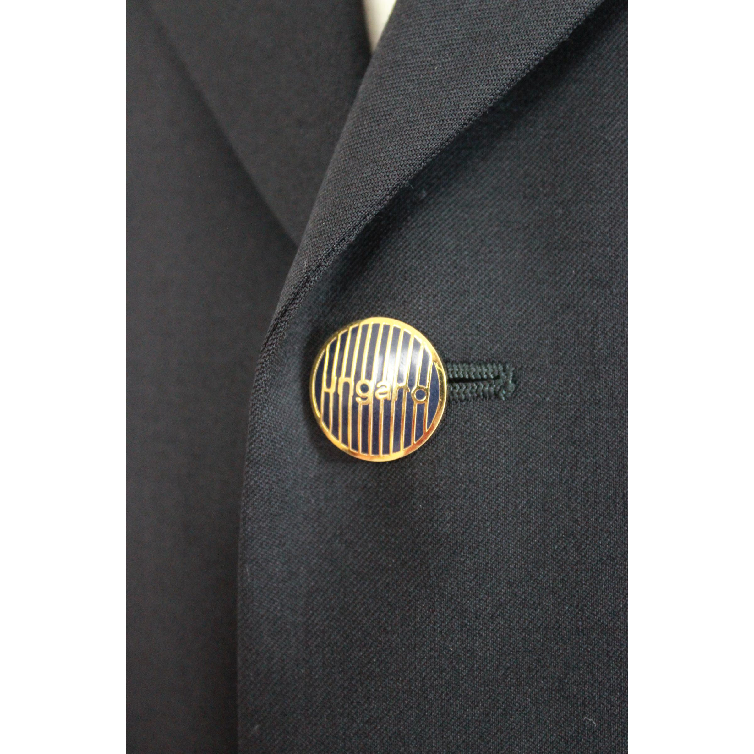 1990 Emanuel Ungaro Paris Noir Classic Elegant Jacket Four Buttons New en vente 2