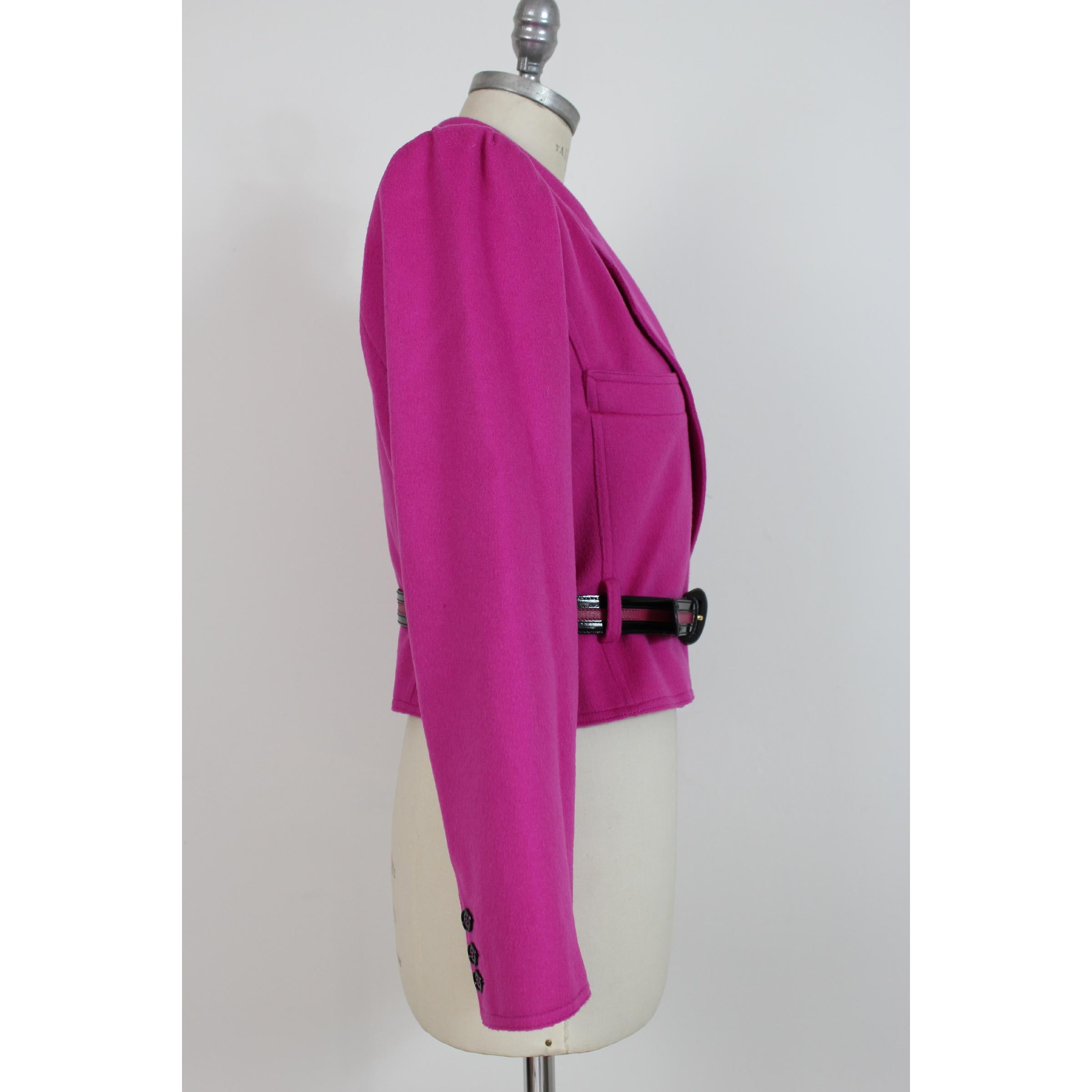 Women's 1990s Emanuel Ungaro Pink Double Breatsed Cashmere Wool Jacket 