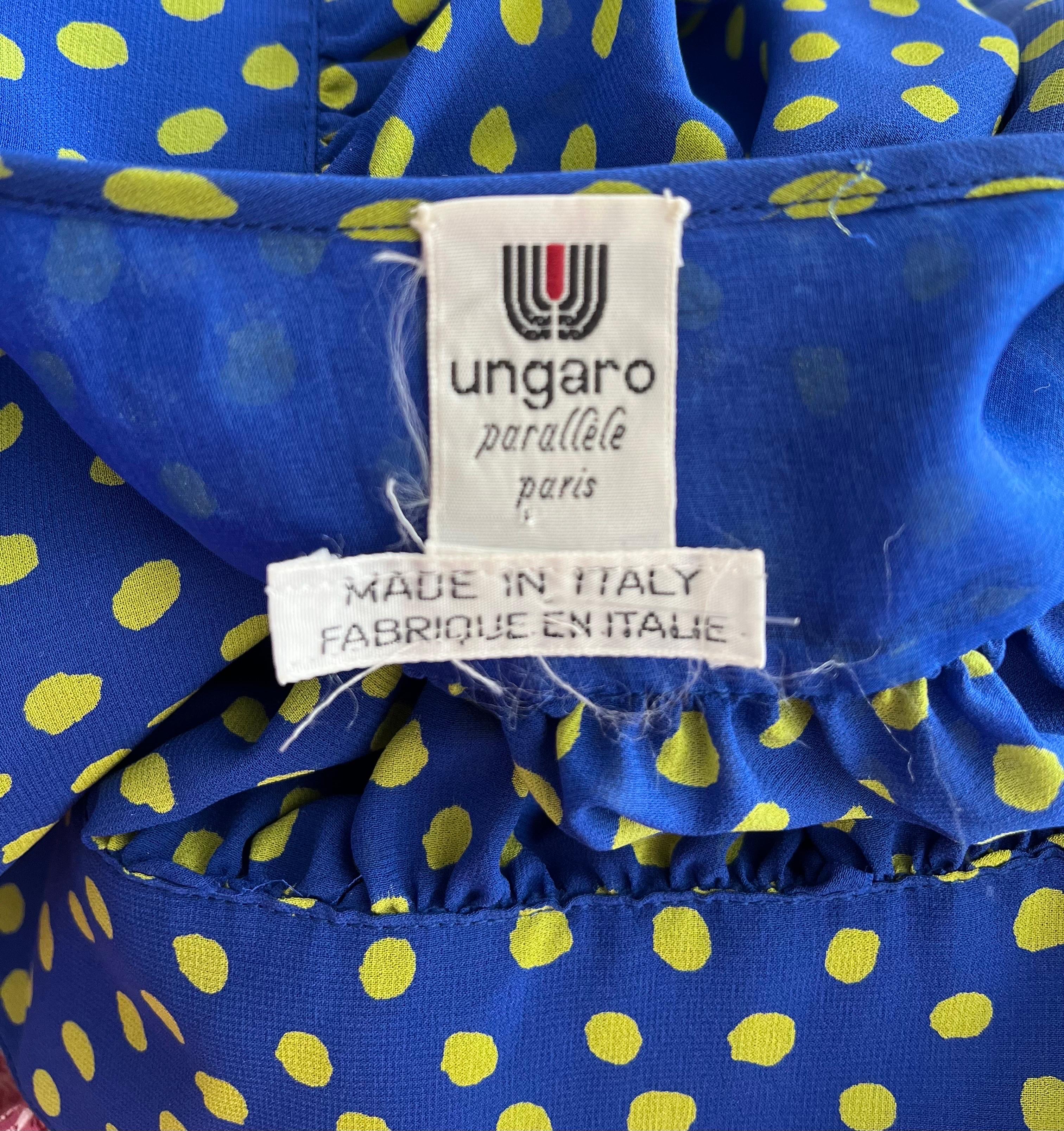 1990s Emanuel Ungaro Polka Dot Skirt Set  For Sale 4