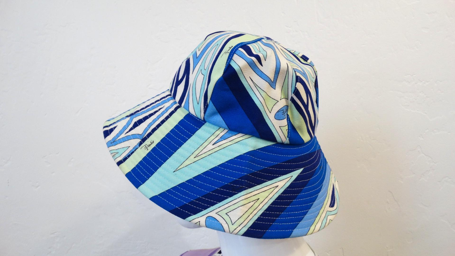 1990s Emilio Pucci Abstract Motif Cotton Bucket Hat  3