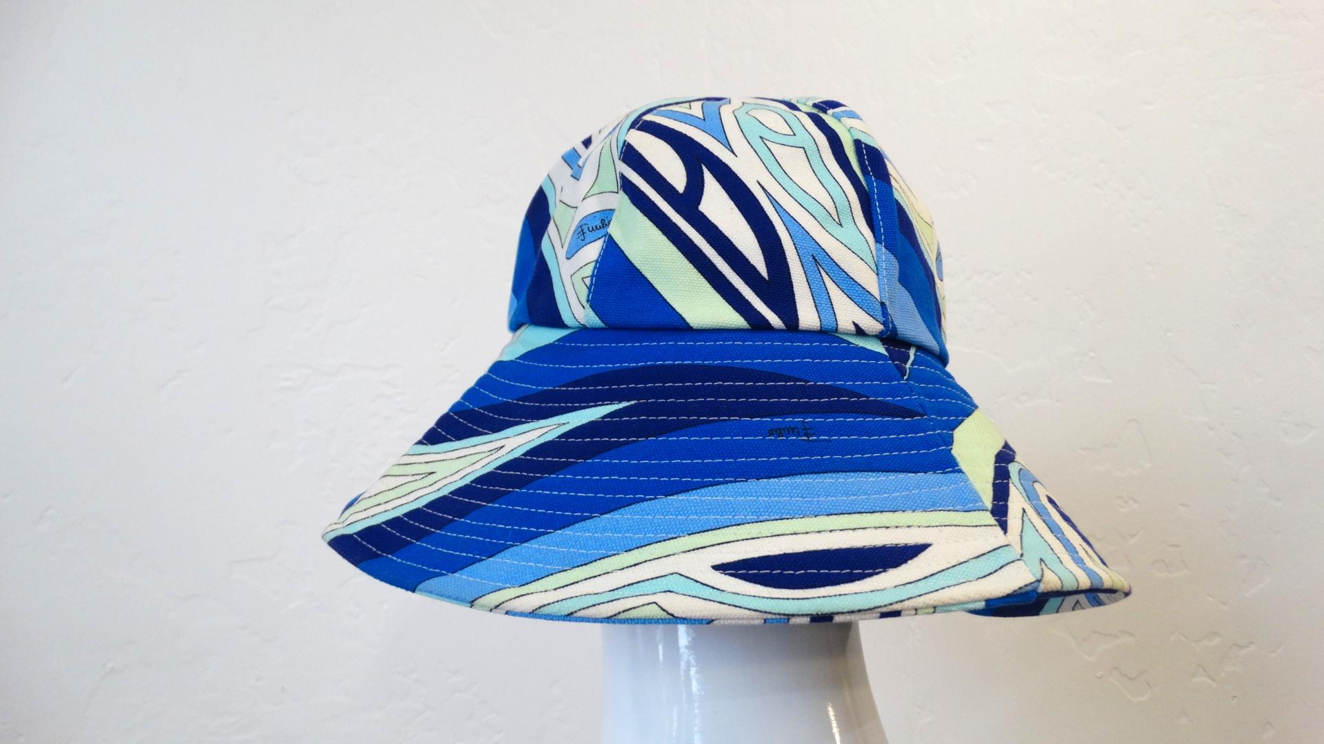 1990s Emilio Pucci Abstract Motif Cotton Bucket Hat  5