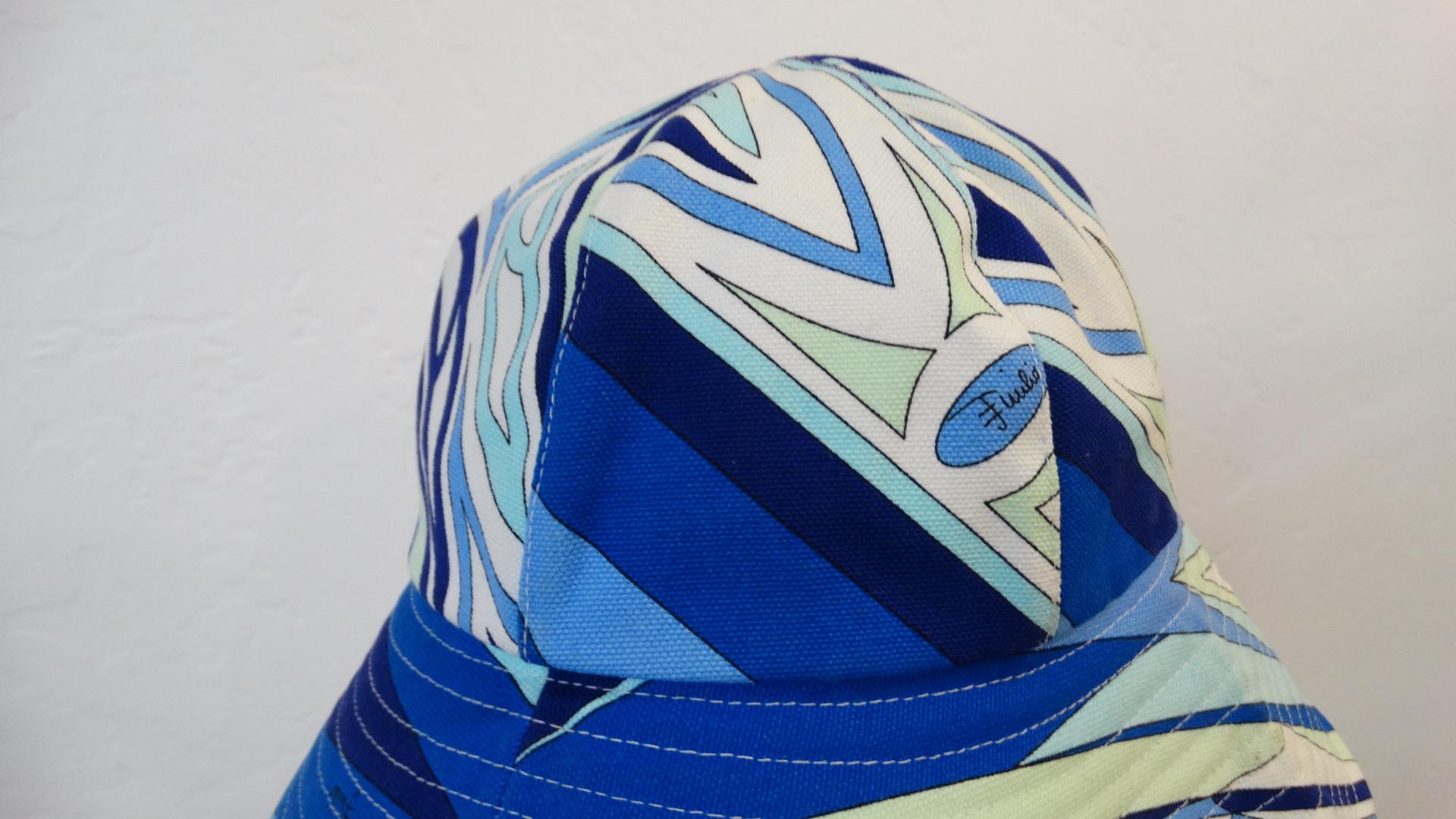 1990s Emilio Pucci Abstract Motif Cotton Bucket Hat  6