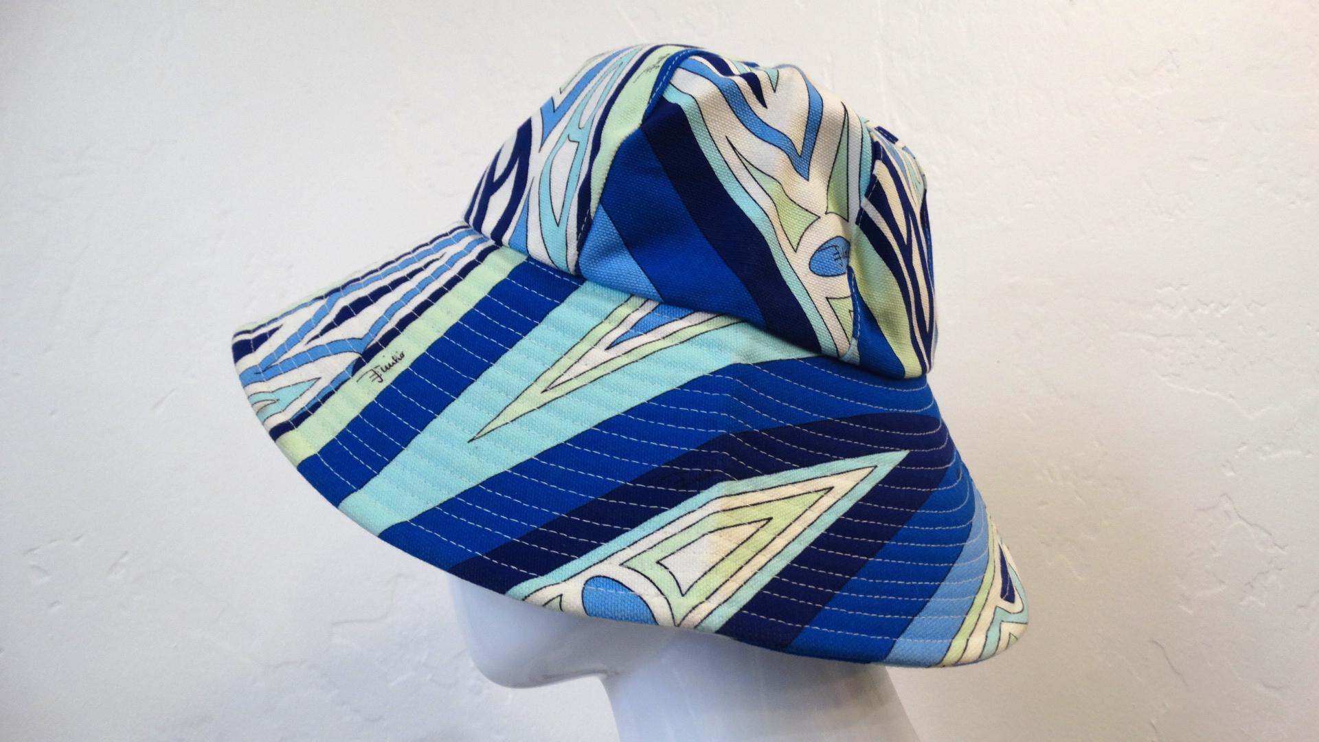 1990s Emilio Pucci Abstract Motif Cotton Bucket Hat  1