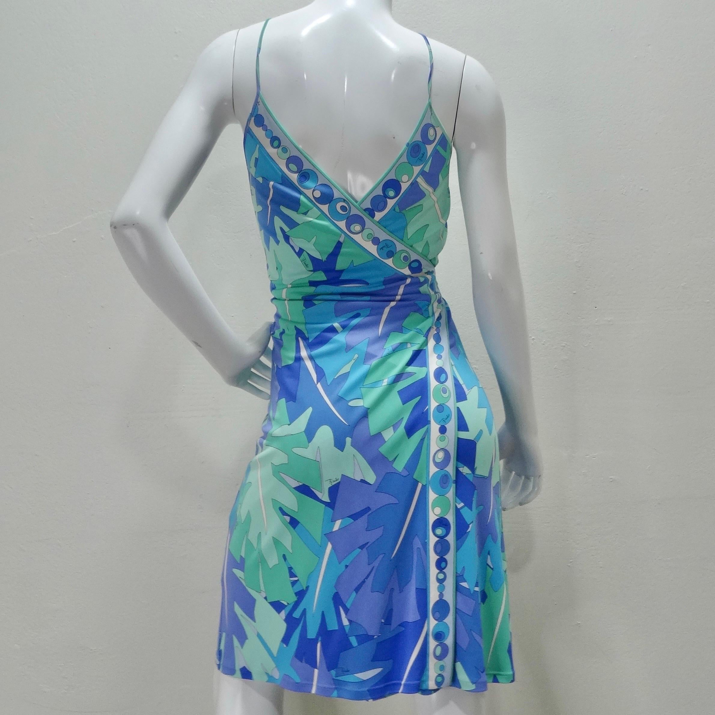  1990s Emilio Pucci Halter Wrap Dress For Sale 1