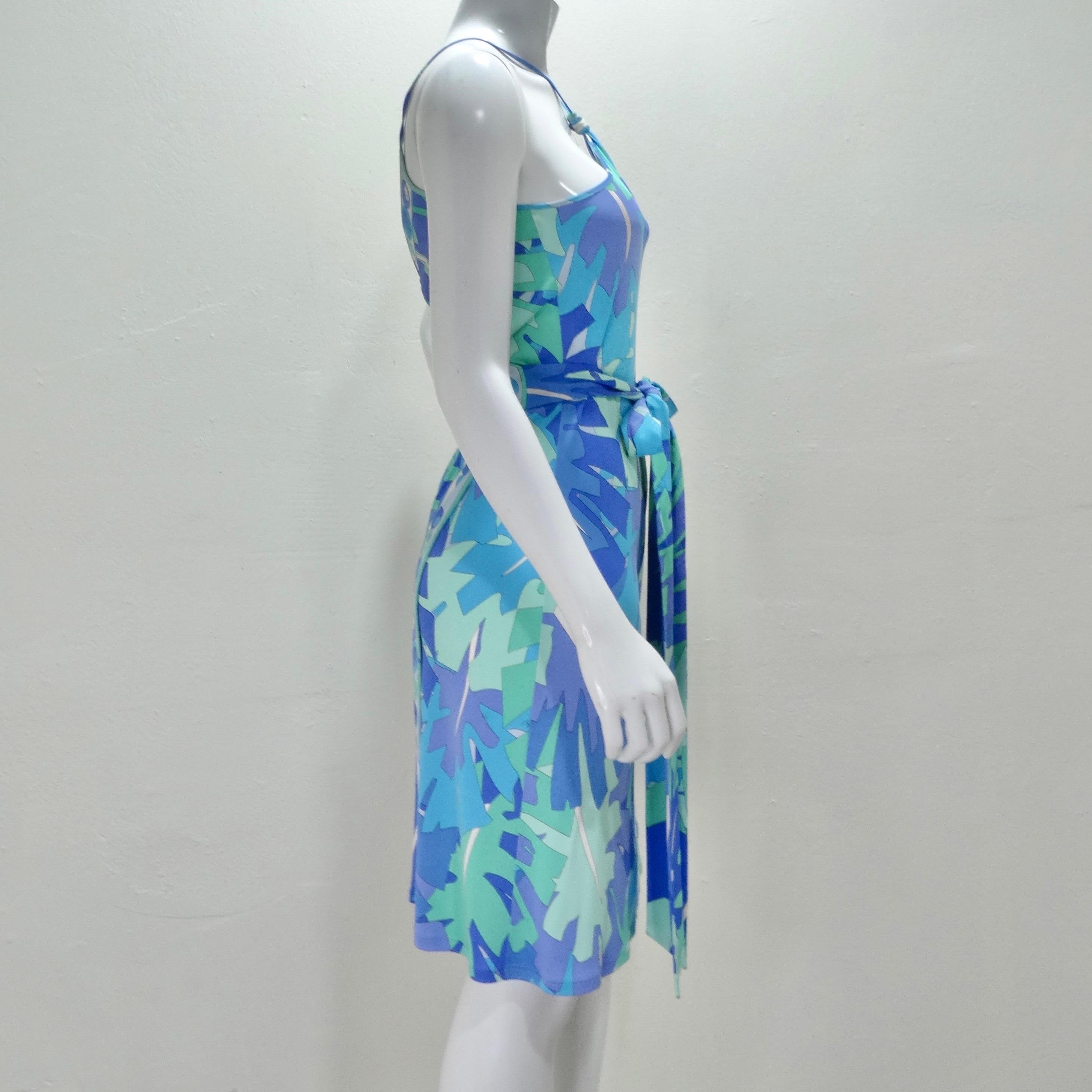  1990s Emilio Pucci Halter Wrap Dress For Sale 2