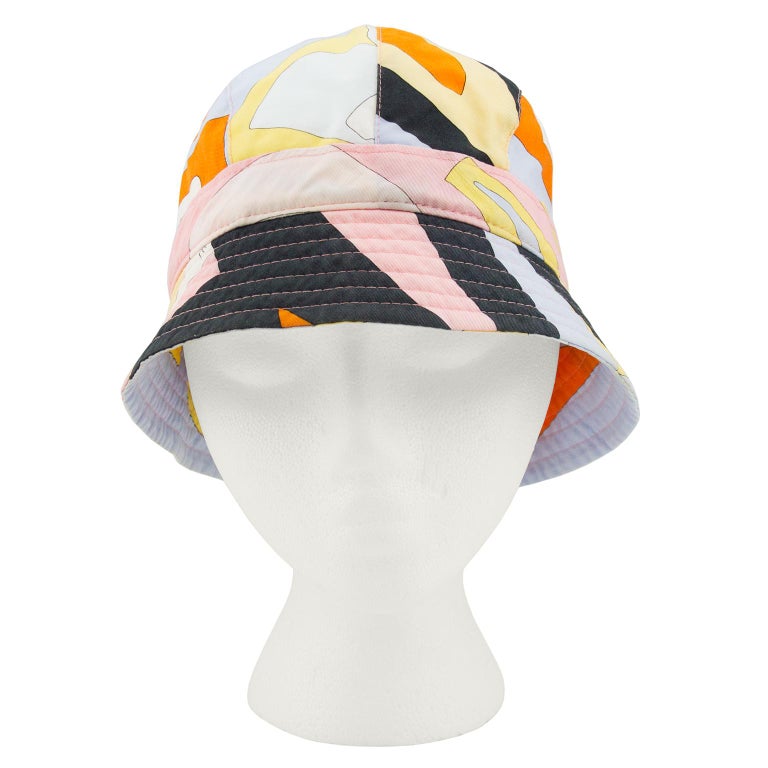 Emilio Pucci abstract-pattern Silk Visor Hat - Green