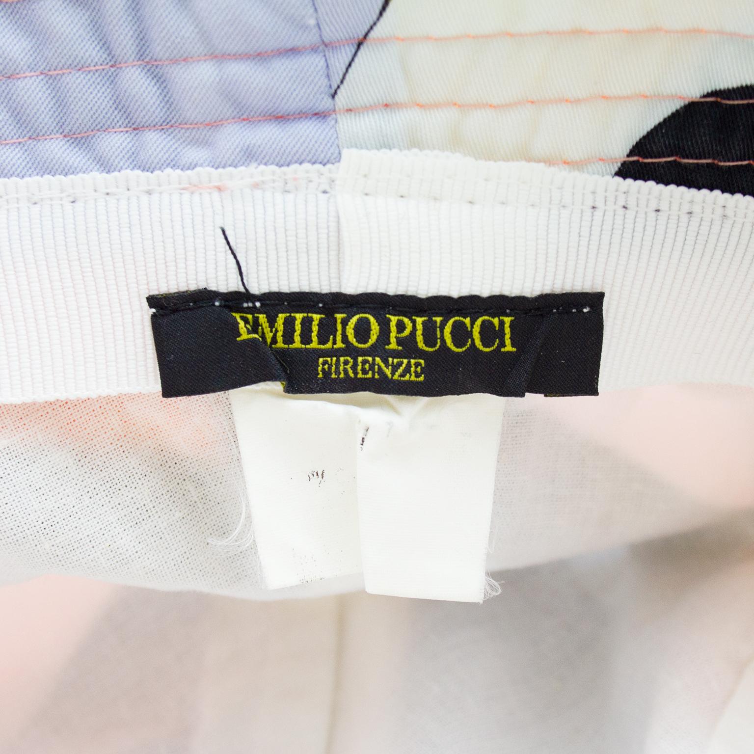 1990s Emilio Pucci Multi Colour Cotton Bucket Hat In Good Condition In Toronto, Ontario