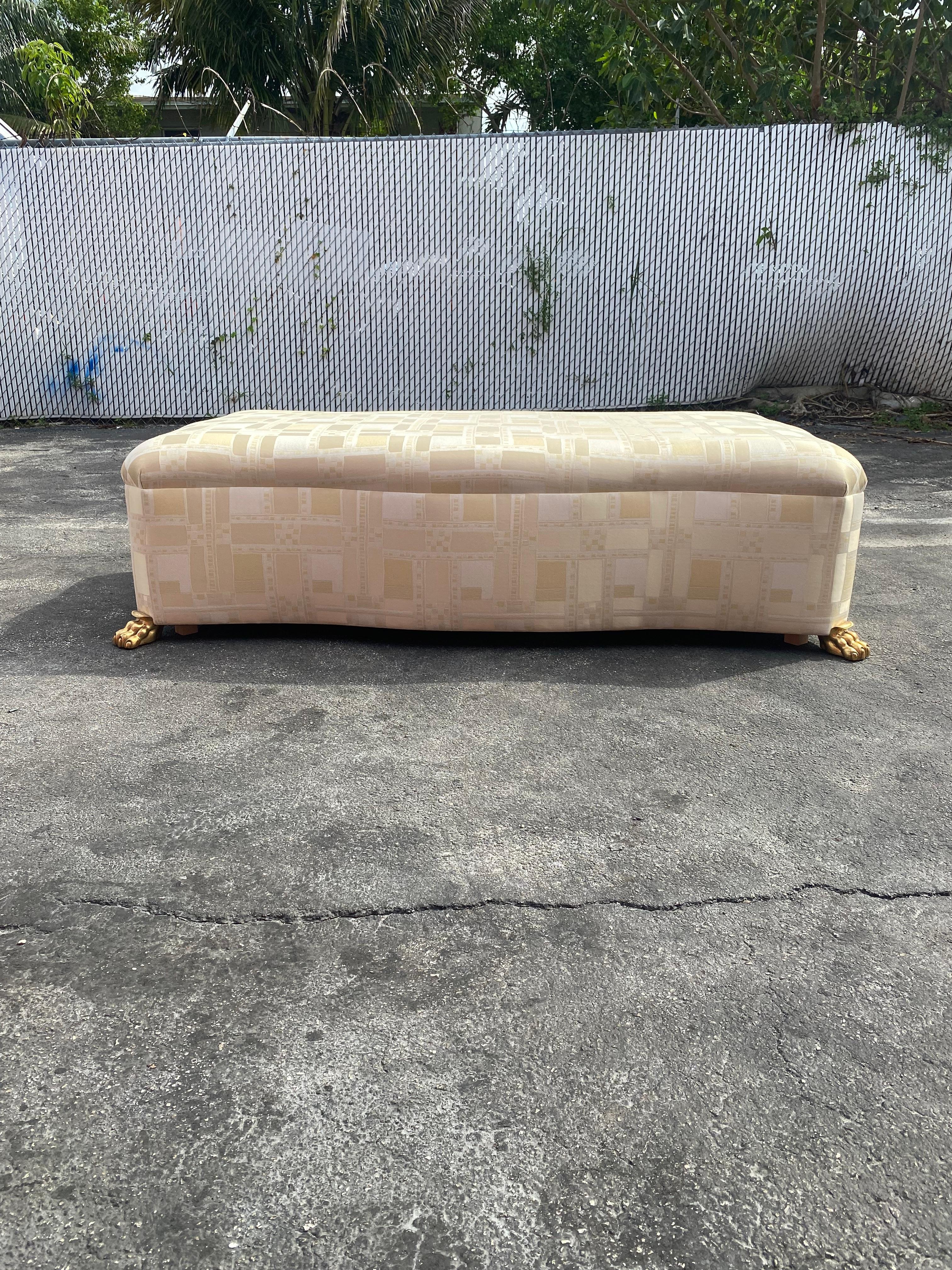 1980s Empire Style Sculptural Daybed Bench Ottoman For Sale 7