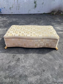 1980s Empire Style Sculptural Daybed Bench Ottoman