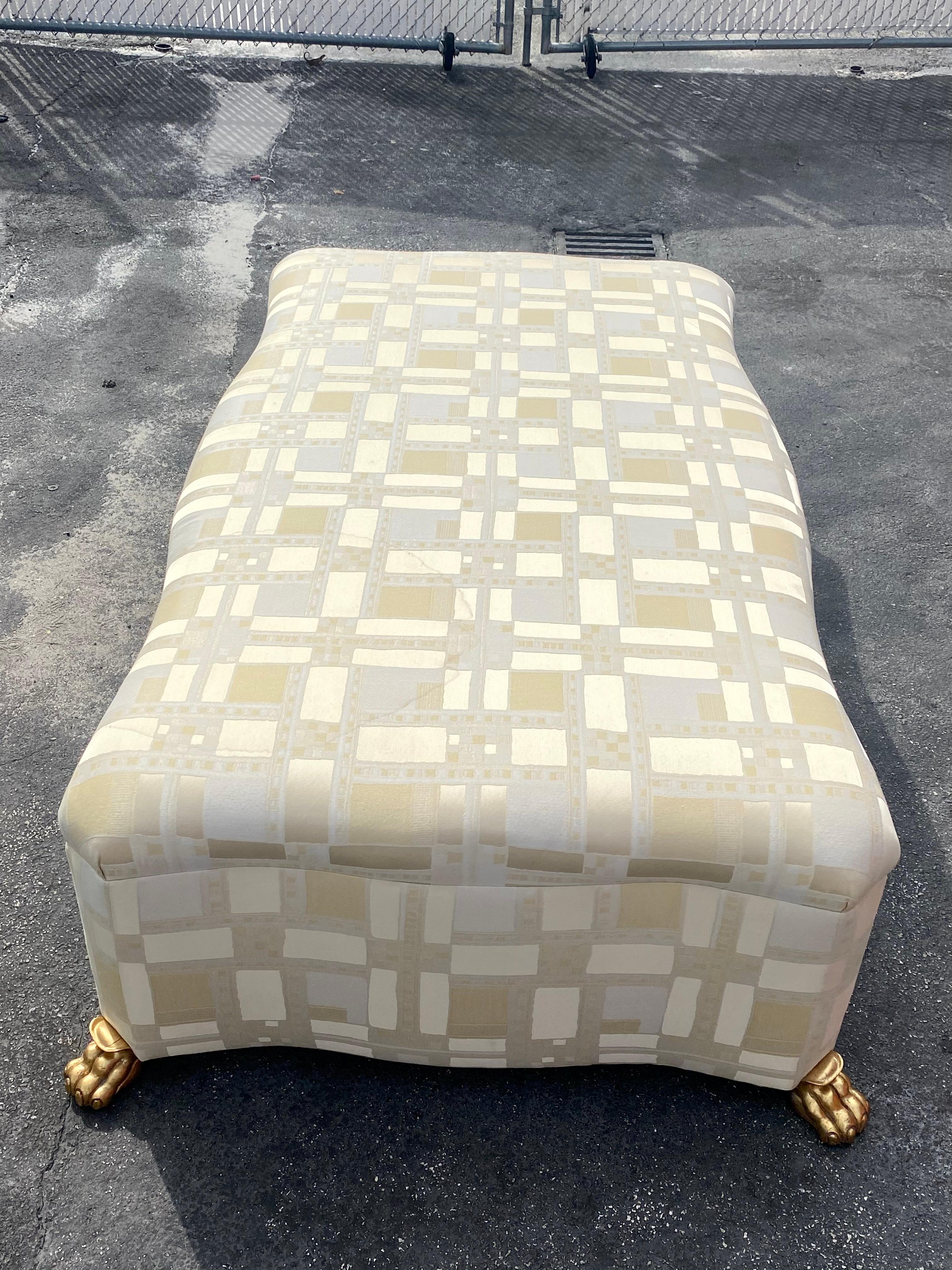 1980s Empire Style Sculptural Daybed Bench Ottoman In Good Condition For Sale In Fort Lauderdale, FL