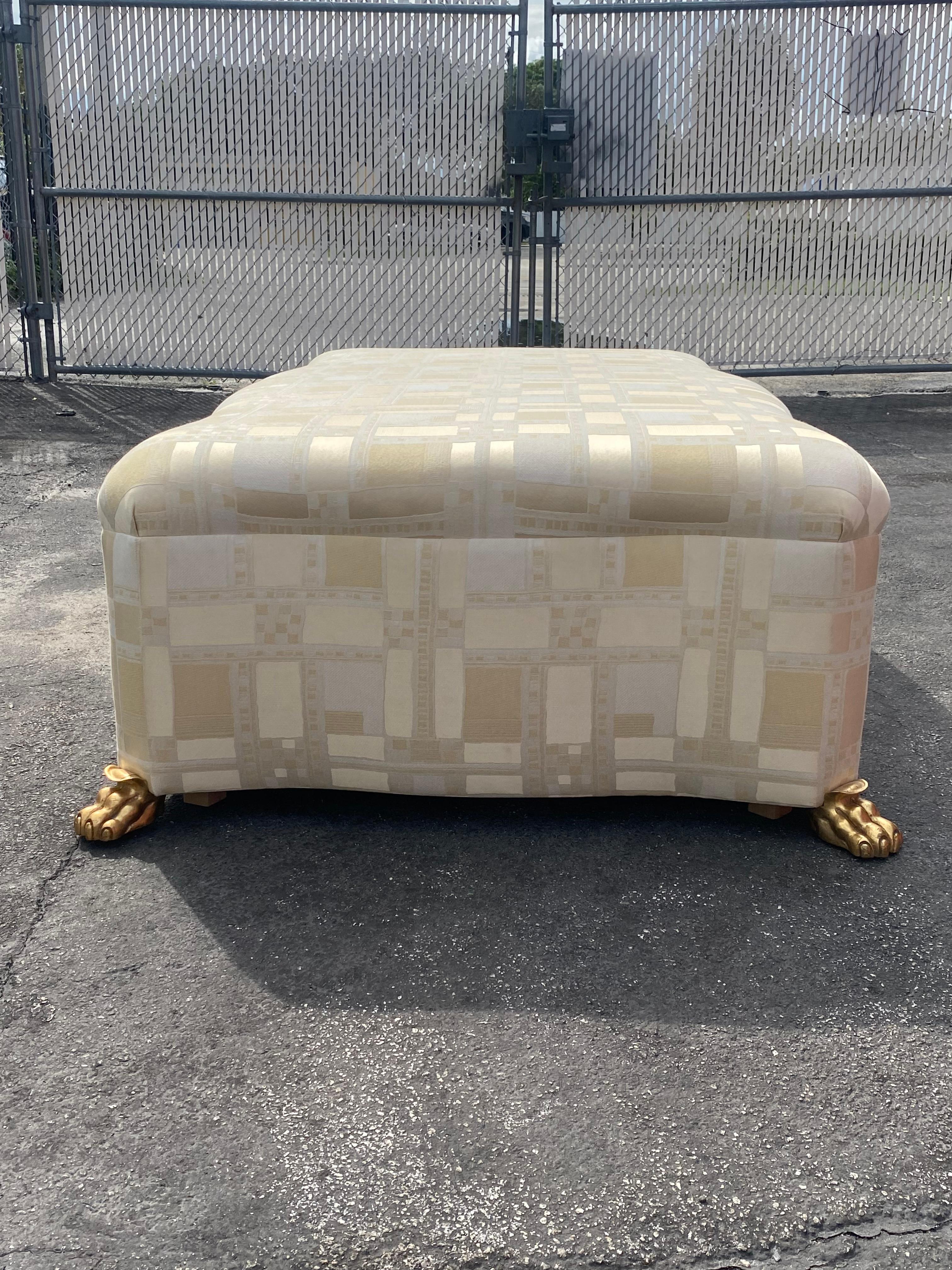 1980s Empire Style Sculptural Daybed Bench Ottoman For Sale 1