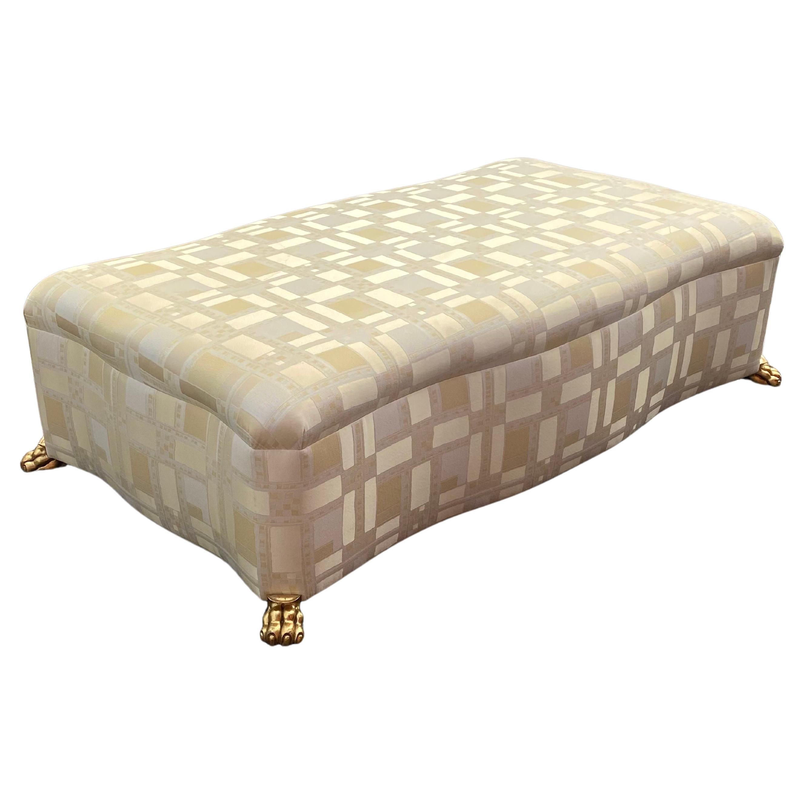 1980s Empire Style Sculptural Daybed Bench Ottoman