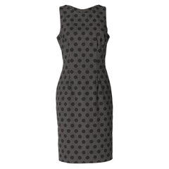 Vintage 1990s Emporio Armani gray dress with black polka dots
