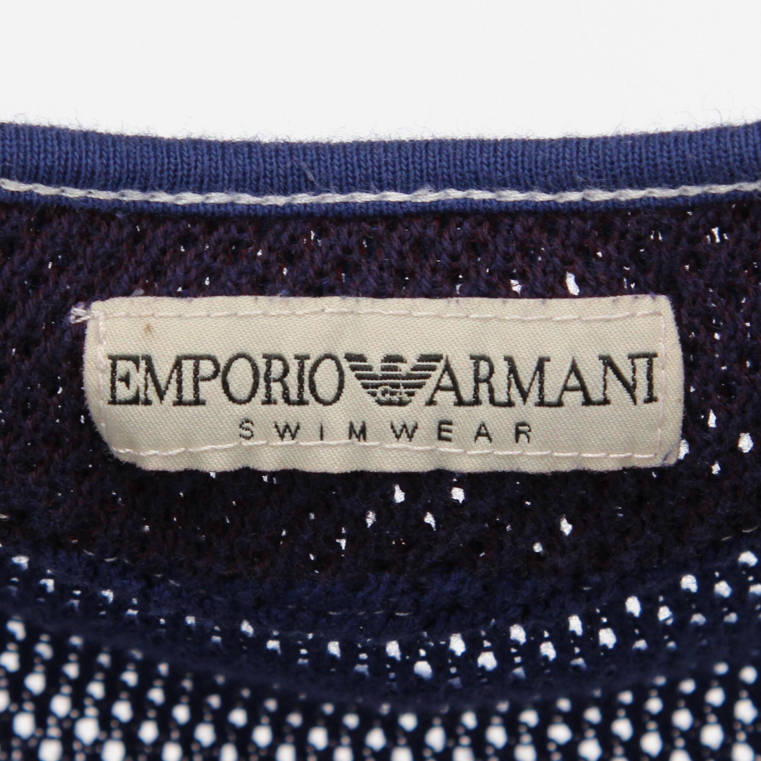 Black 1990s Emporio Armani Knitted T-shirt For Sale