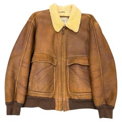 1990s Emporio Armani shearling flight jacket
