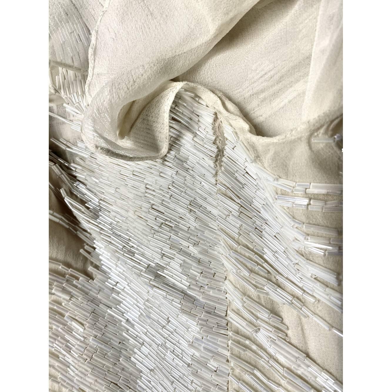 Women's 1990s Emporio Armani White Wedding Dress With Flounce