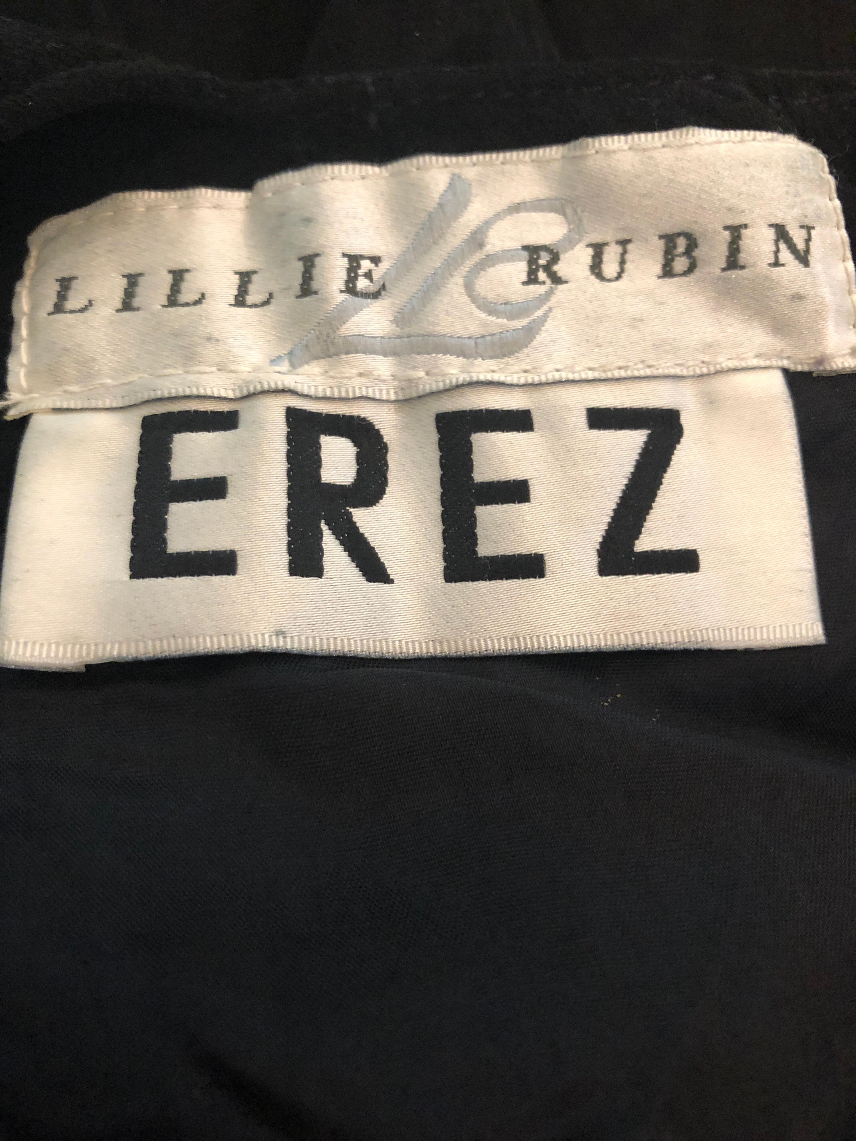 1990er Erez für Lillie Rubin Größe 10 Vintage 90er Minikleid aus Leder und Wildleder mit Fransen im Angebot 9