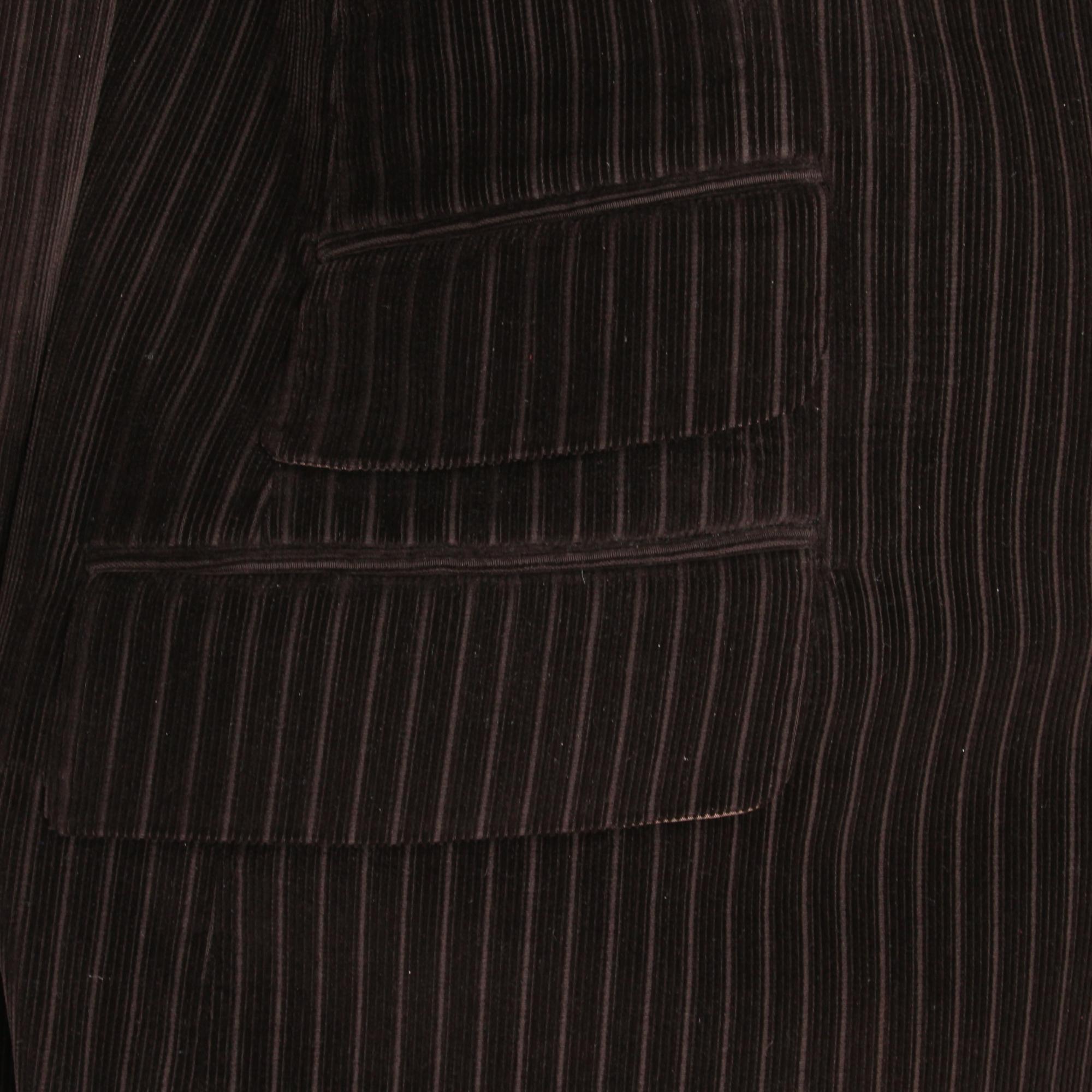 Men's 1990s Etro Brown Corduroy Suit