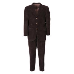 1990s Etro Brown Corduroy Suit