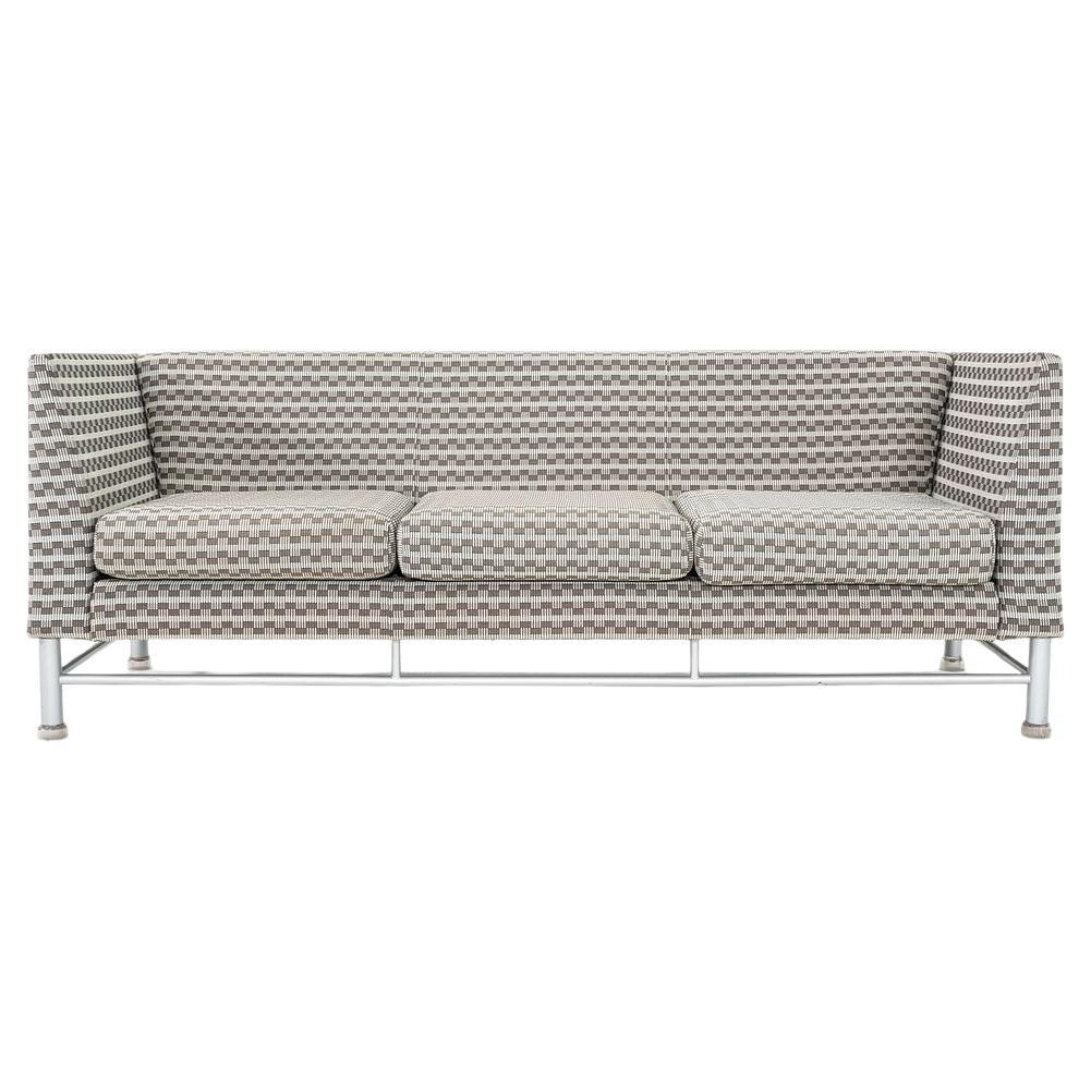 1990er Ettore Sottsass für Knoll Eastside Dreisitziges Sofa aus Stoff 2x erhältlich im Angebot