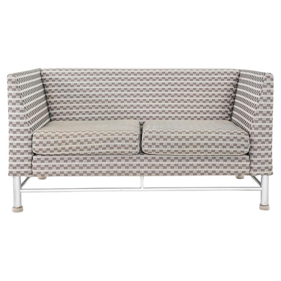 1990s Ettore Sottsass for Knoll Eastside Two Seat Loveseat Sofa in Fabric For Sale