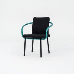 1990s Ettore Sottsass for Knoll Mandarin Dining Chairs in Teal w/ Upholstery