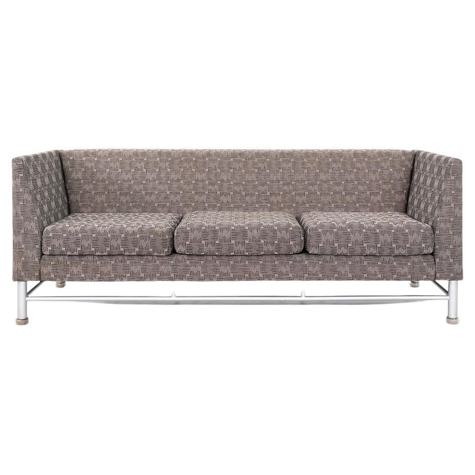 1990s Ettore Sottsass Knoll Eastside Three-Seat Sofa, Geometric Fabric (3x) For Sale