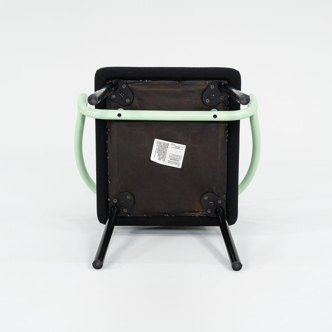 1990s Ettore Sottsass Mandarin Dining Chairs in Mint Green w/ Upholstery For Sale 3