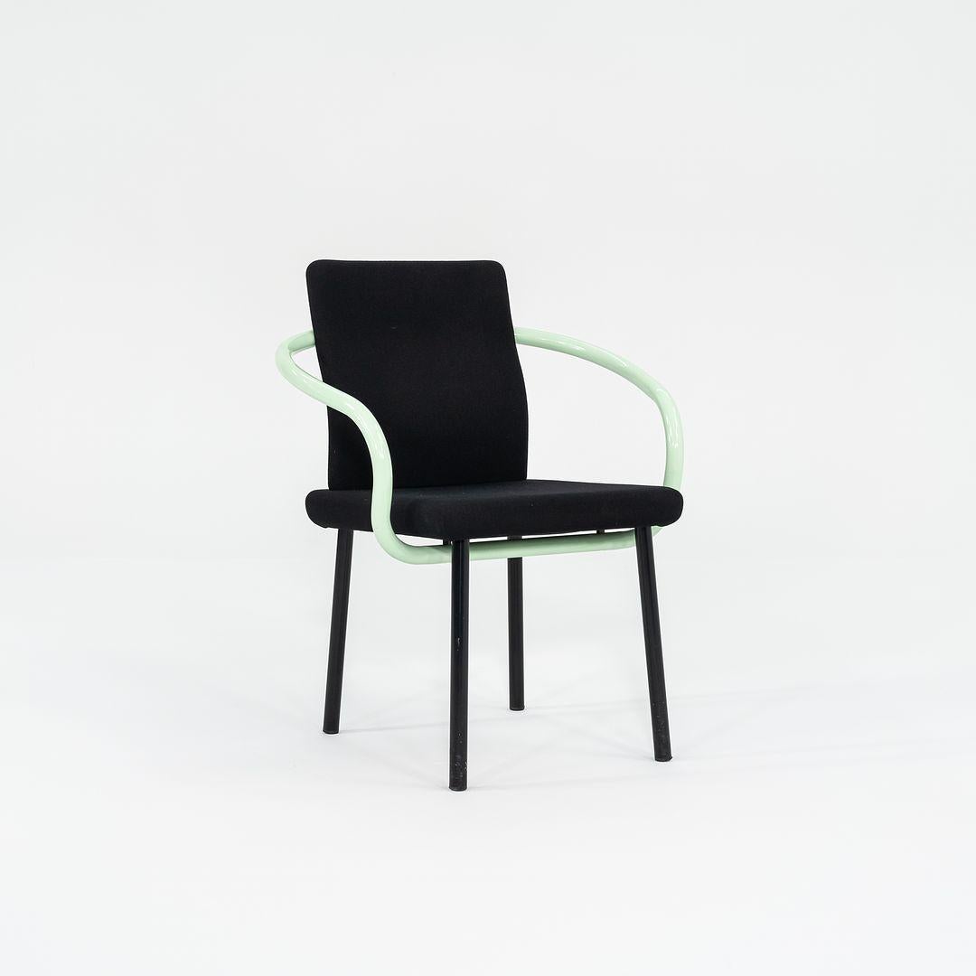 Modern 1990s Ettore Sottsass Mandarin Dining Chairs in Mint Green w/ Upholstery For Sale