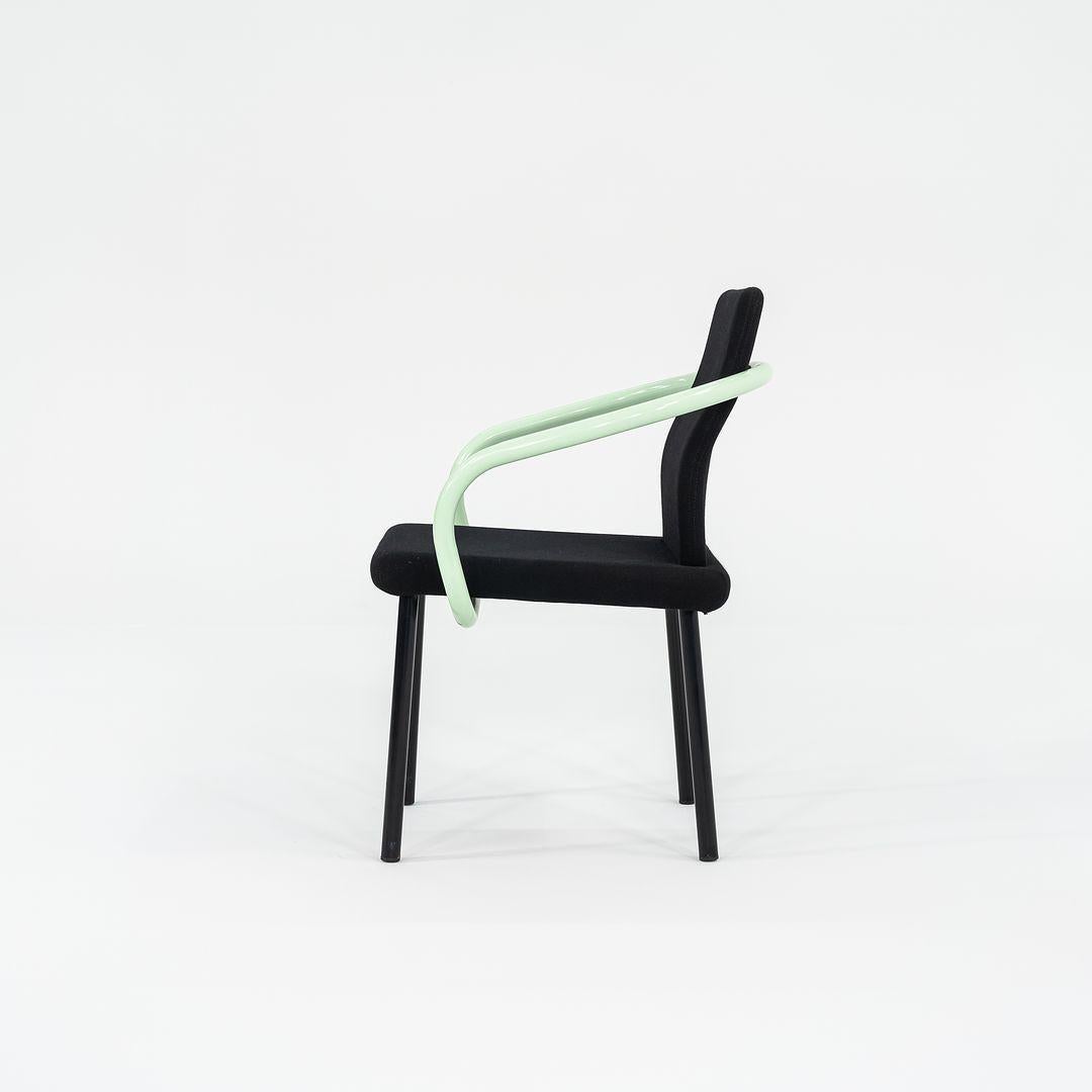1990s Ettore Sottsass Mandarin Dining Chairs in Mint Green w/ Upholstery In Good Condition For Sale In Philadelphia, PA