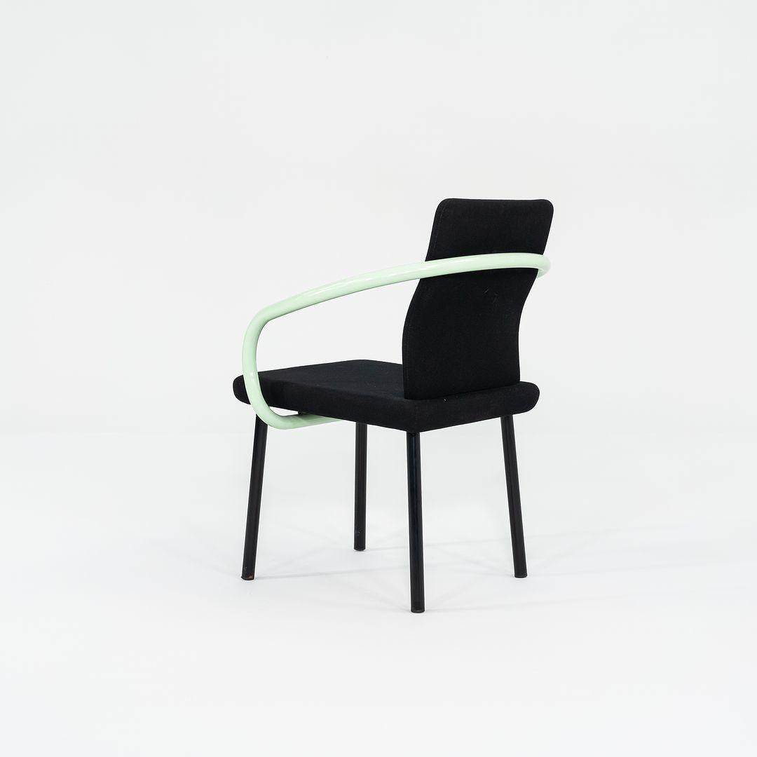 Late 20th Century 1990s Ettore Sottsass Mandarin Dining Chairs in Mint Green w/ Upholstery For Sale