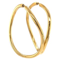 1990er Faraone Mennella Creolen aus 18 Karat Gelbgold