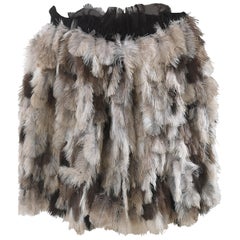 1990s feathers skirt