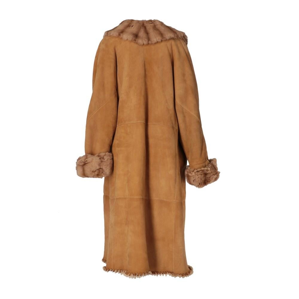 Women's 1990s Fendi beige lamb sheepskin coat