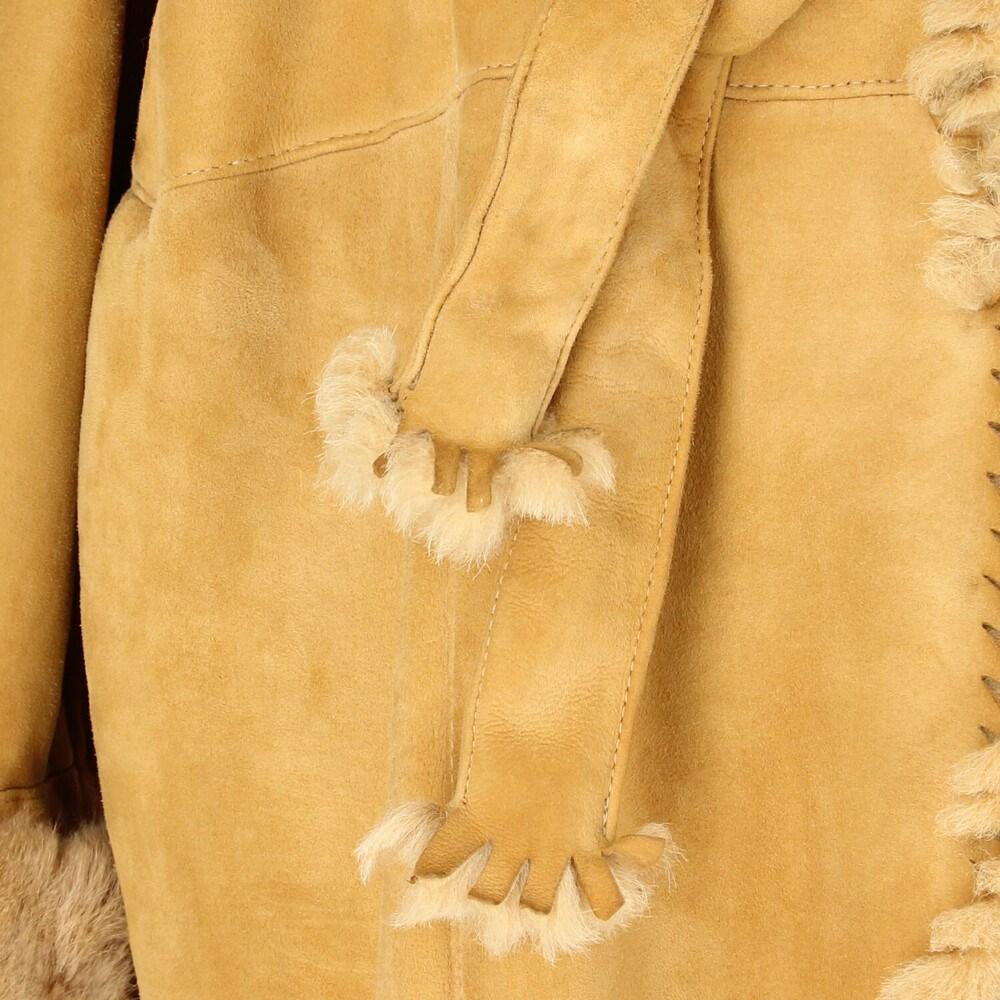 1990s Fendi beige lamb sheepskin coat 3