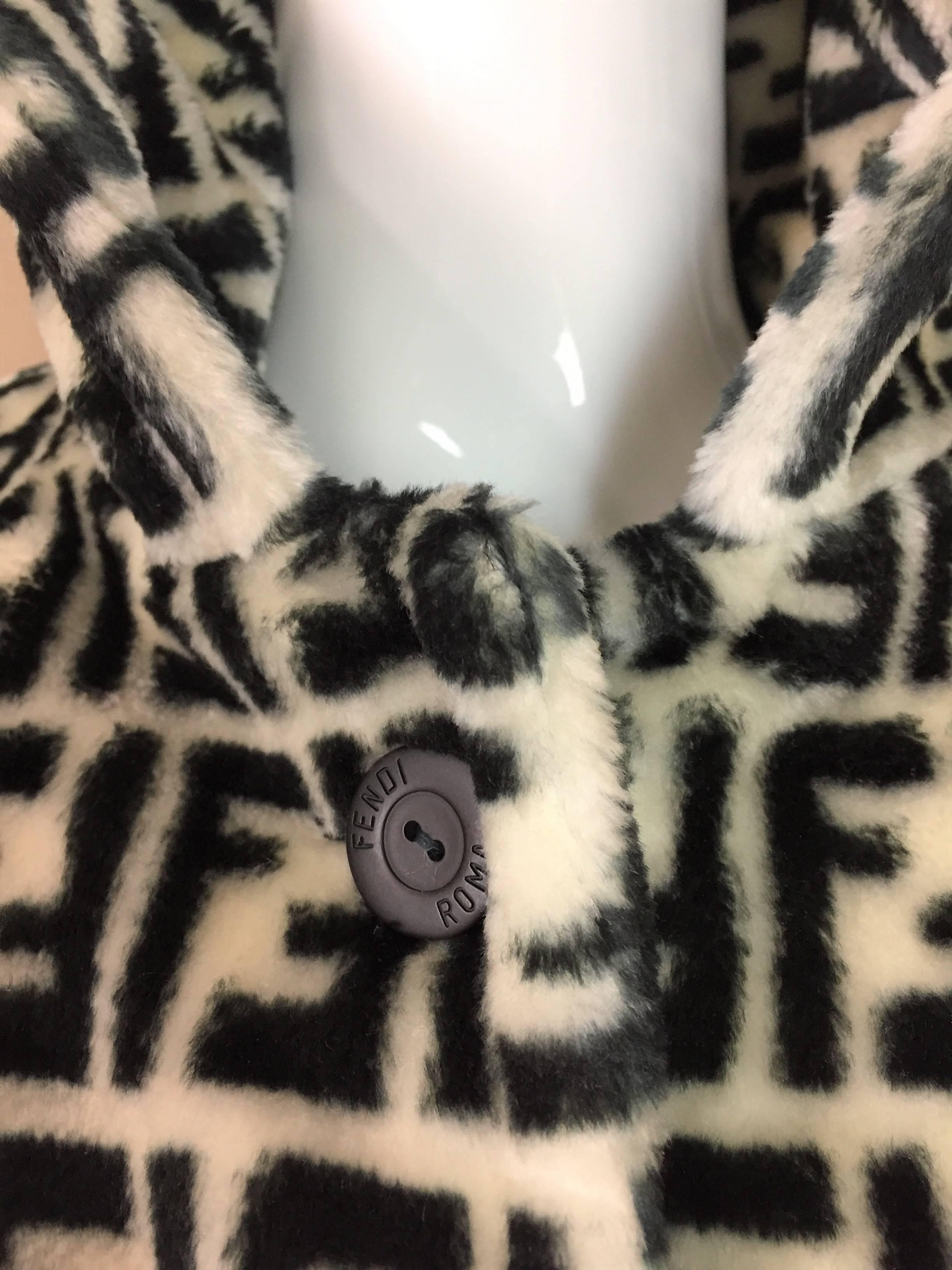 fendi black and white vest